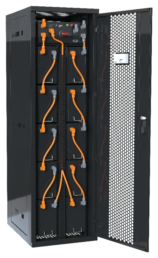 Pre-wired battery cabinet